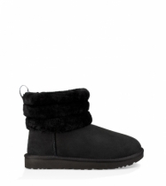 Угги FLUFF QUILTED MINI BLK